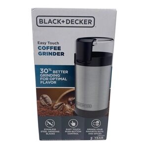 BLACK+DECKER Easy Touch‎ Electric Coffee Grinder CBG110S Stainless Steel Blades